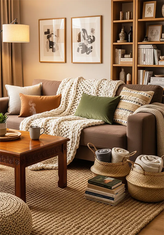 9. Mixing Textures Makes It Feel Cozy