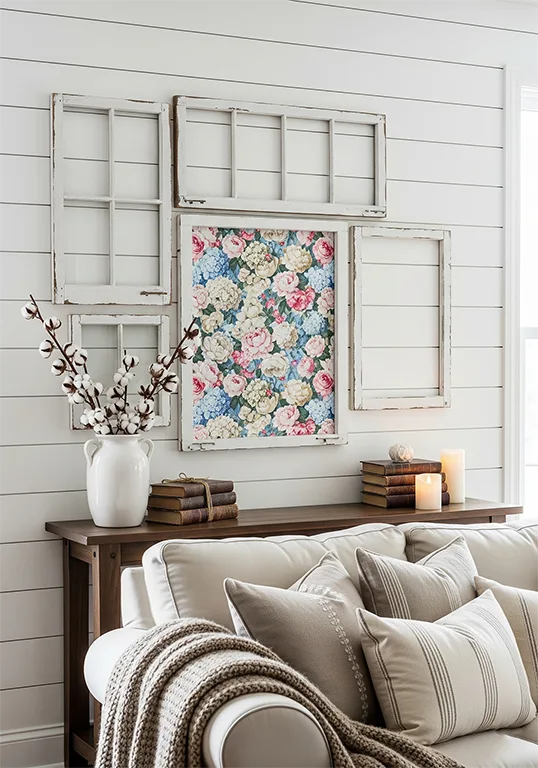A Gallery Wall with a Rustic Twist