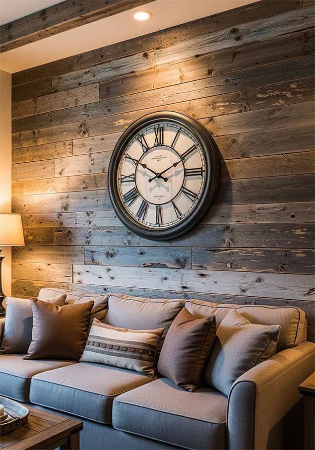 A Giant Rustic Clock That Steals the Show