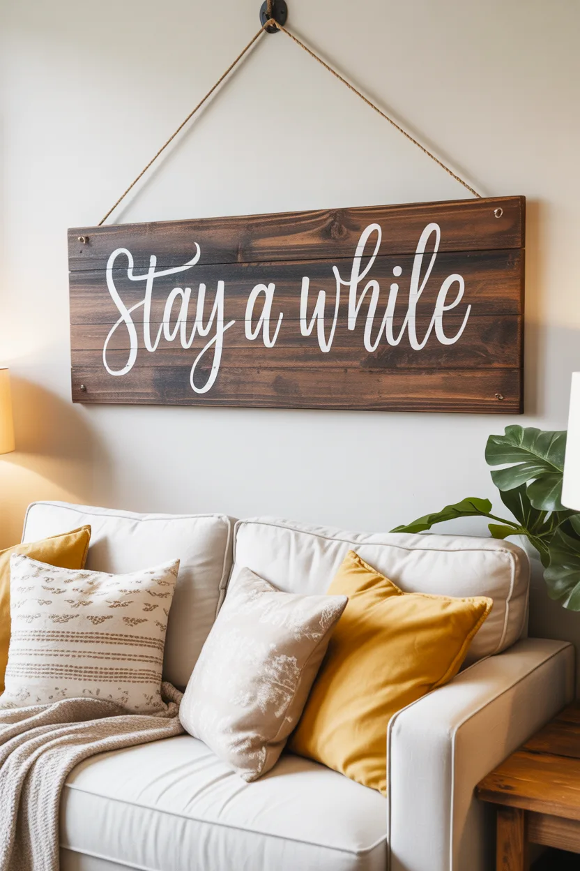 Rustic Signs with Words That Feel Like Home
