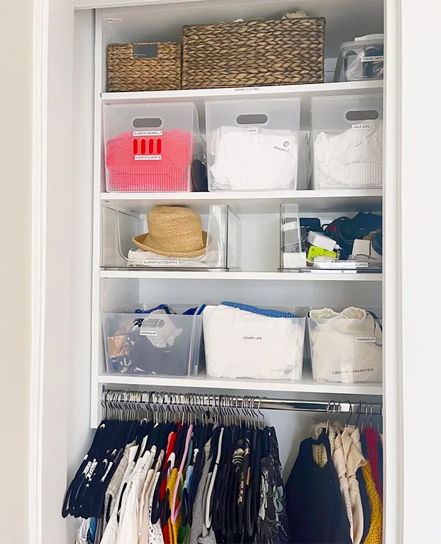 Use Clear Storage Boxes for Seasonal Items copy